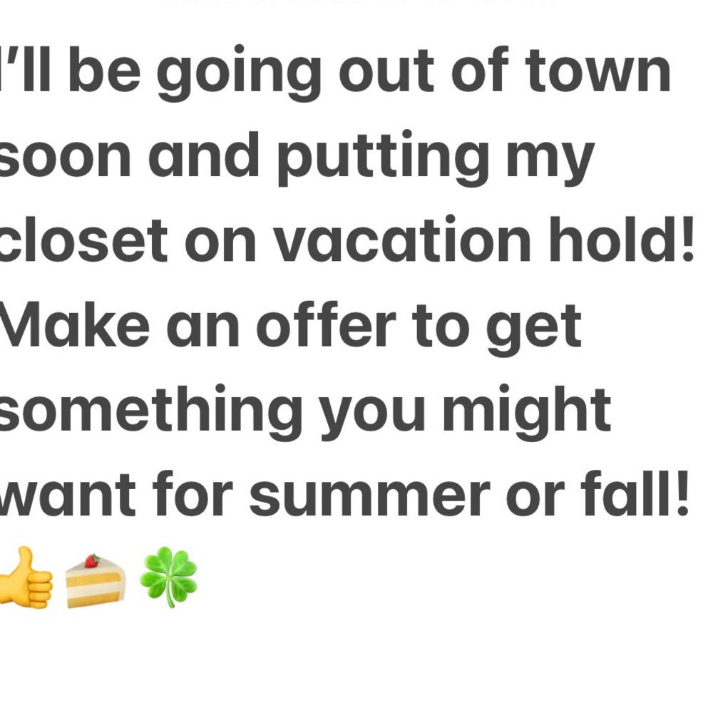 Vacation Hold Notice - Closet Temporarily Unavailable